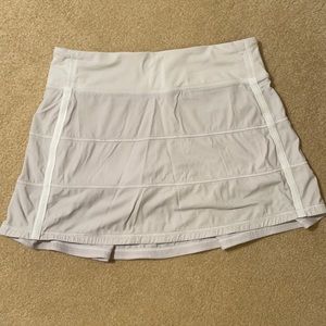 Lululemon White Pace Rival Skirt Size 4